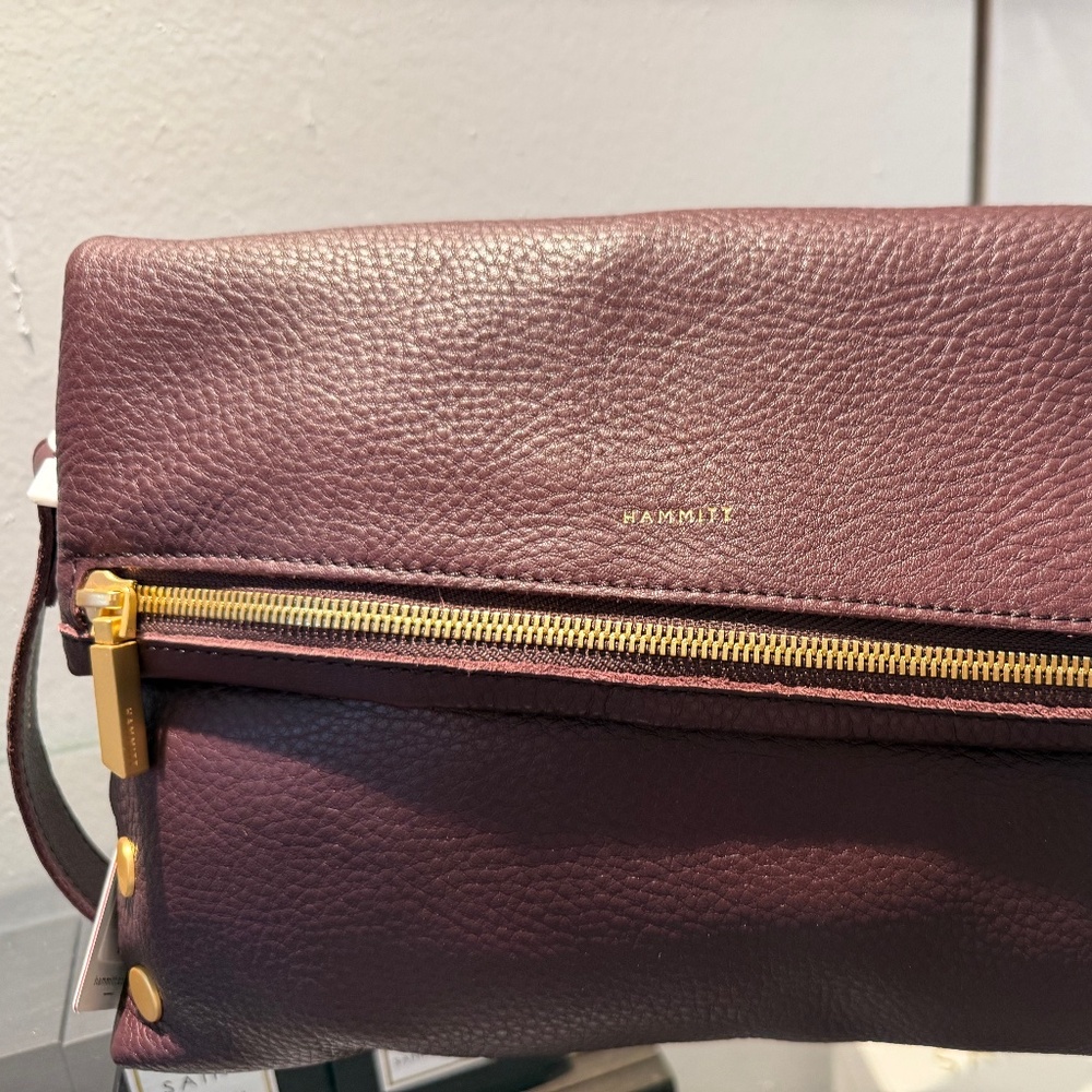 Hammitt VIP Large in Cabernet Pebble Brushed Gold